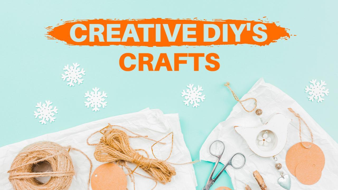Creative DIY Crafts Handmade Projects YouTube Thumbnail Template