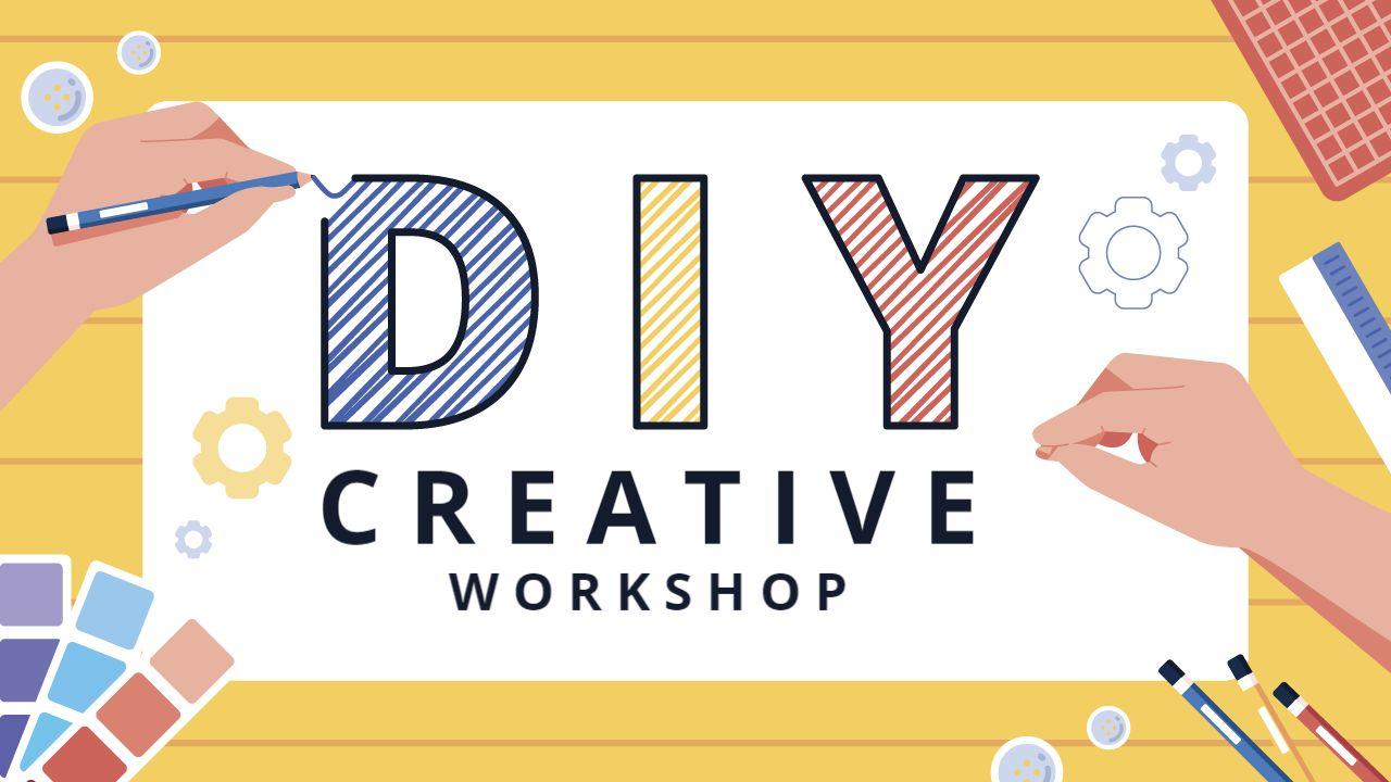 Creative DIY Workshop Art Projects YouTube Thumbnail Template