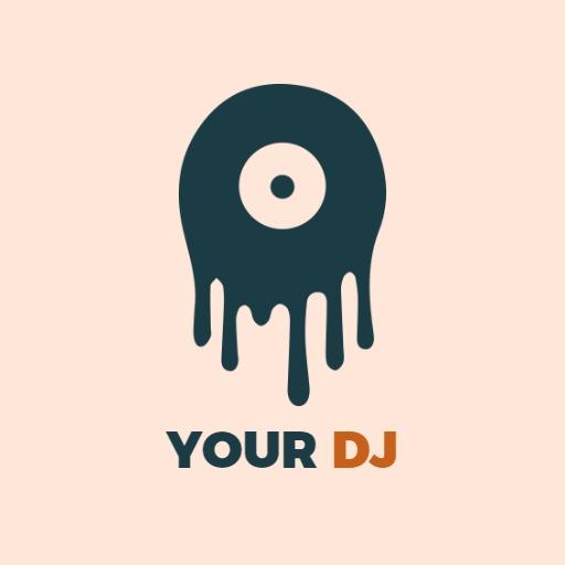 Creative Dripping Vinyl Record Design for Your DJ Logo Template