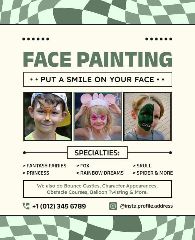 Creative Face Painting Services Flyer Template