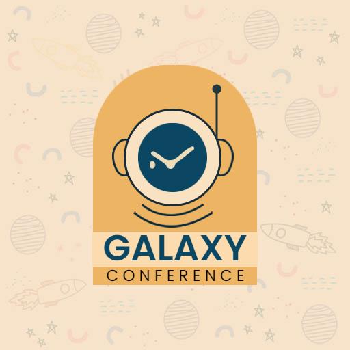 Creative Galaxy-Themed Conference Event Logo Design Logo Template