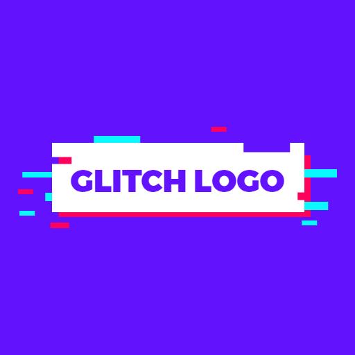 Creative Glitch Art in Bright Colors for Unique Branding Logo Template