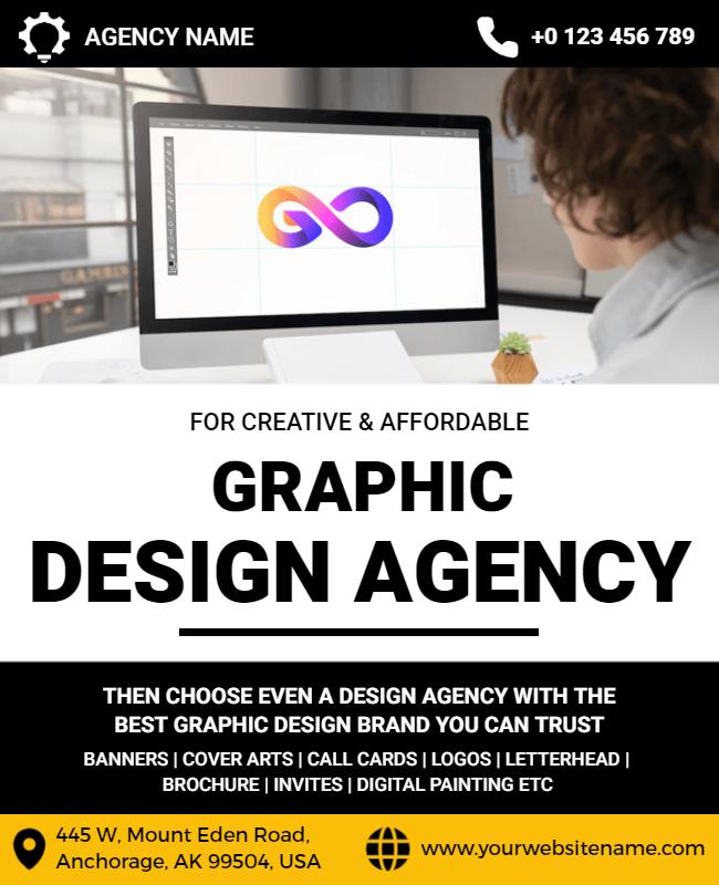 Creative Graphic Design Agency Services Flyer Template