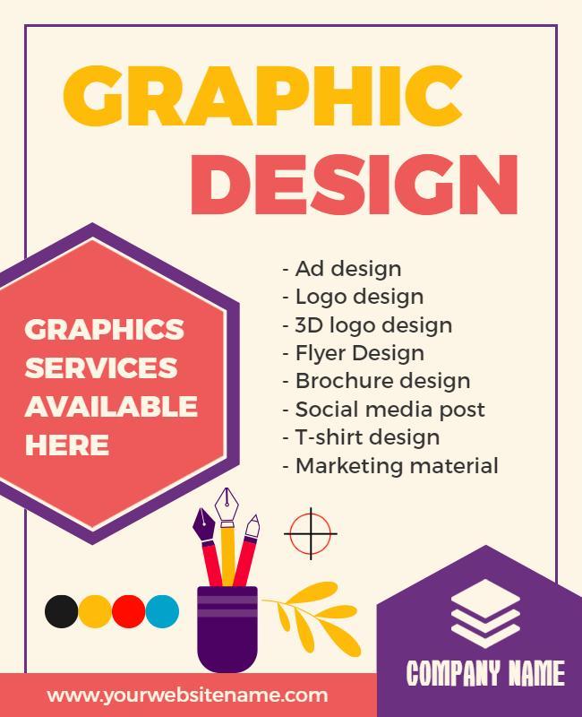 Creative Graphic Design Services Promotional Flyer Template