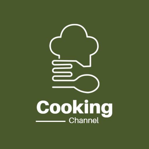 Creative Green Cooking Channel Logo Featuring Chef Hat Design Logo Template