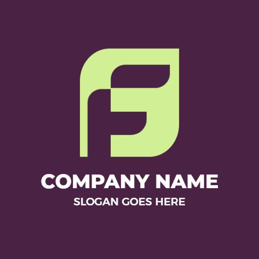 Creative Green F Letter Design Showcasing Modernity Logo Template
