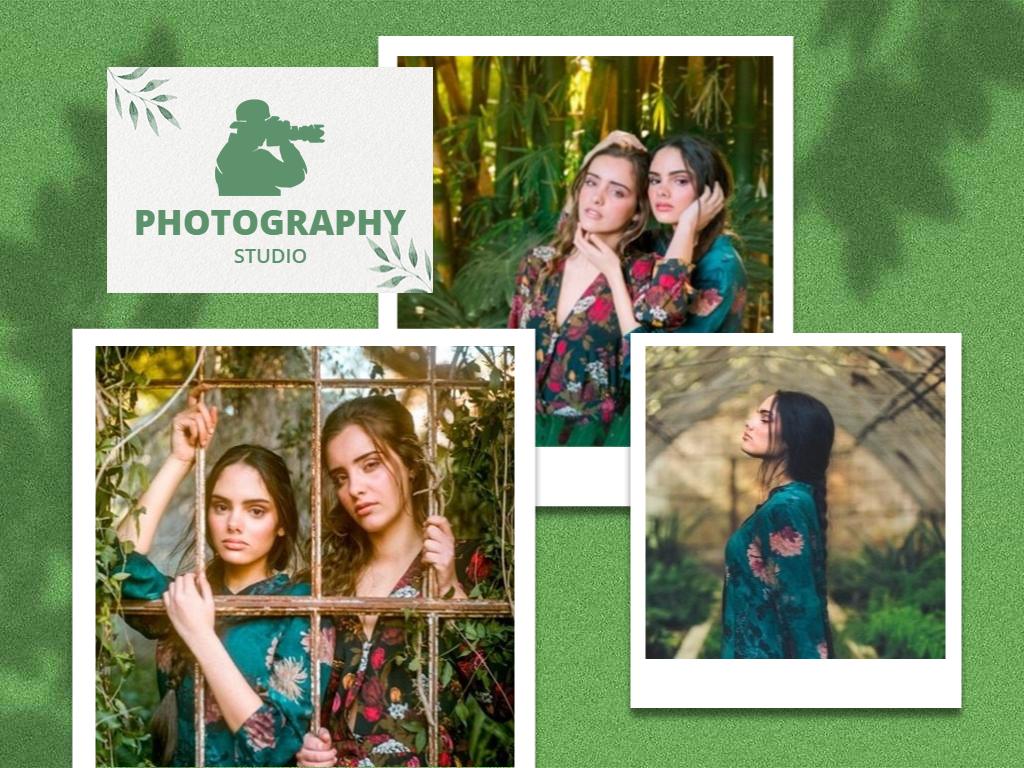 Creative Green Photography Business Studio Presentation Template