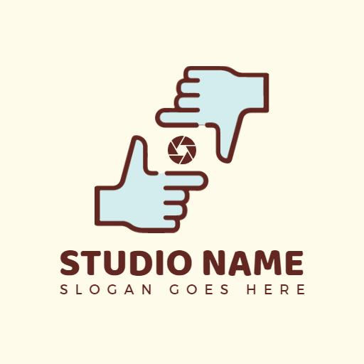 Creative Hand Gesture Highlights Photography Craft Logo Template