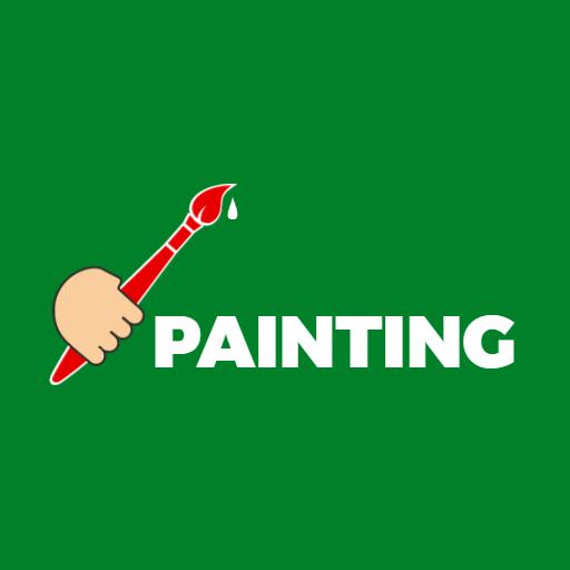 Creative Hand Holding a Brush Depicting Art of Painting Logo Template