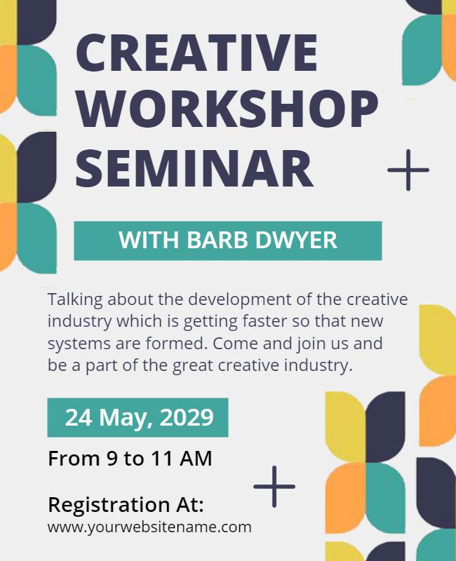 Creative Industry Development Workshop Flyer Template