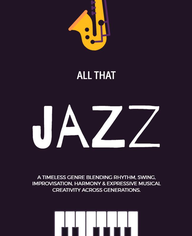 Creative Jazz Music Poster Template