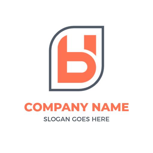 Creative Leaf-Shaped B Letter Design for Branding Logo Template