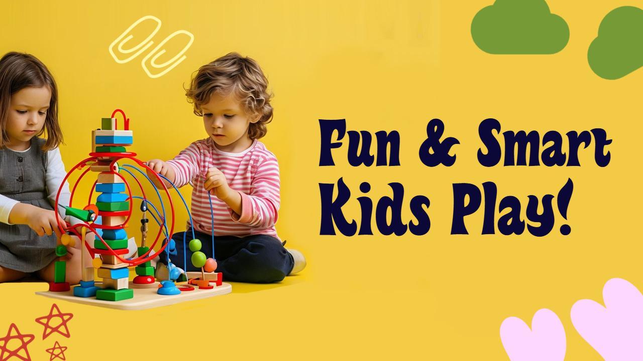 Creative Learning Toys Kids Play Trending YouTube Thumbnail Template