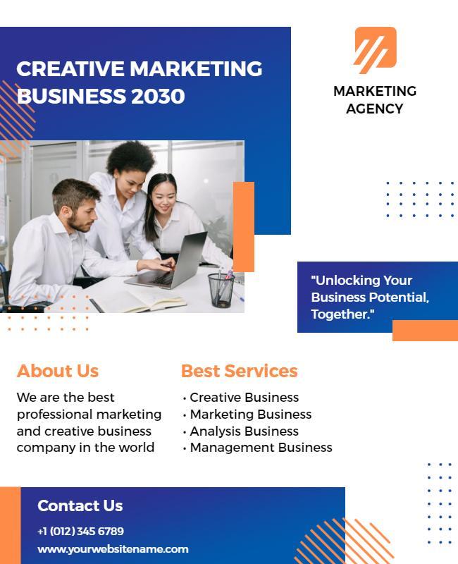 Creative Marketing Agency Business Flyer Template