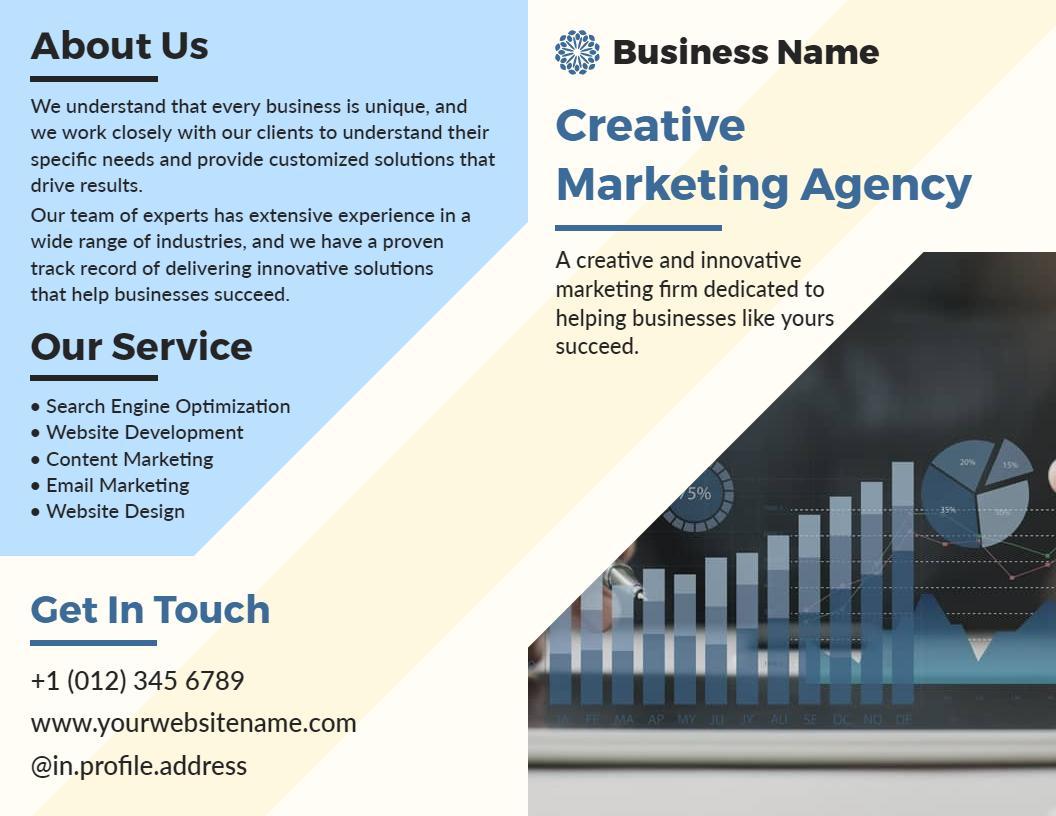 Creative Marketing Agency Services and Solutions Brochure Template
