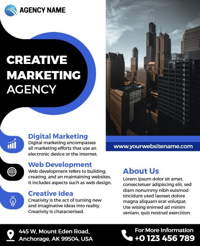 Creative Marketing Agency Services Flyer Template