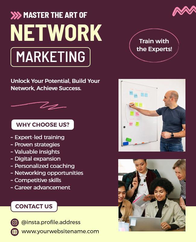 Creative Marketing Workshop for Network Building Poster Template