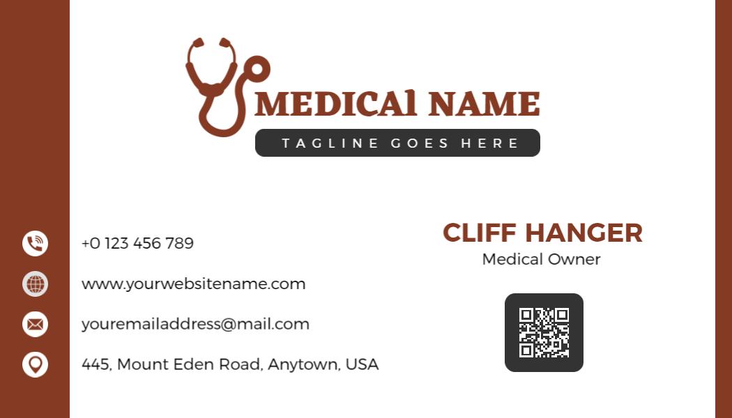 Creative Maroon Healthcare Professional Business Card Template