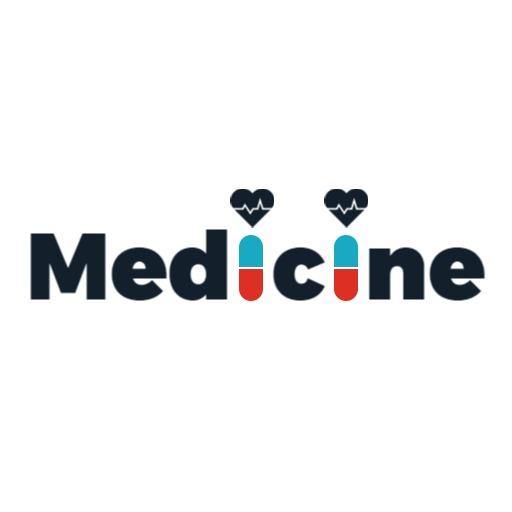 Creative Medicine Design Incorporating Heartbeat Icons Logo Template