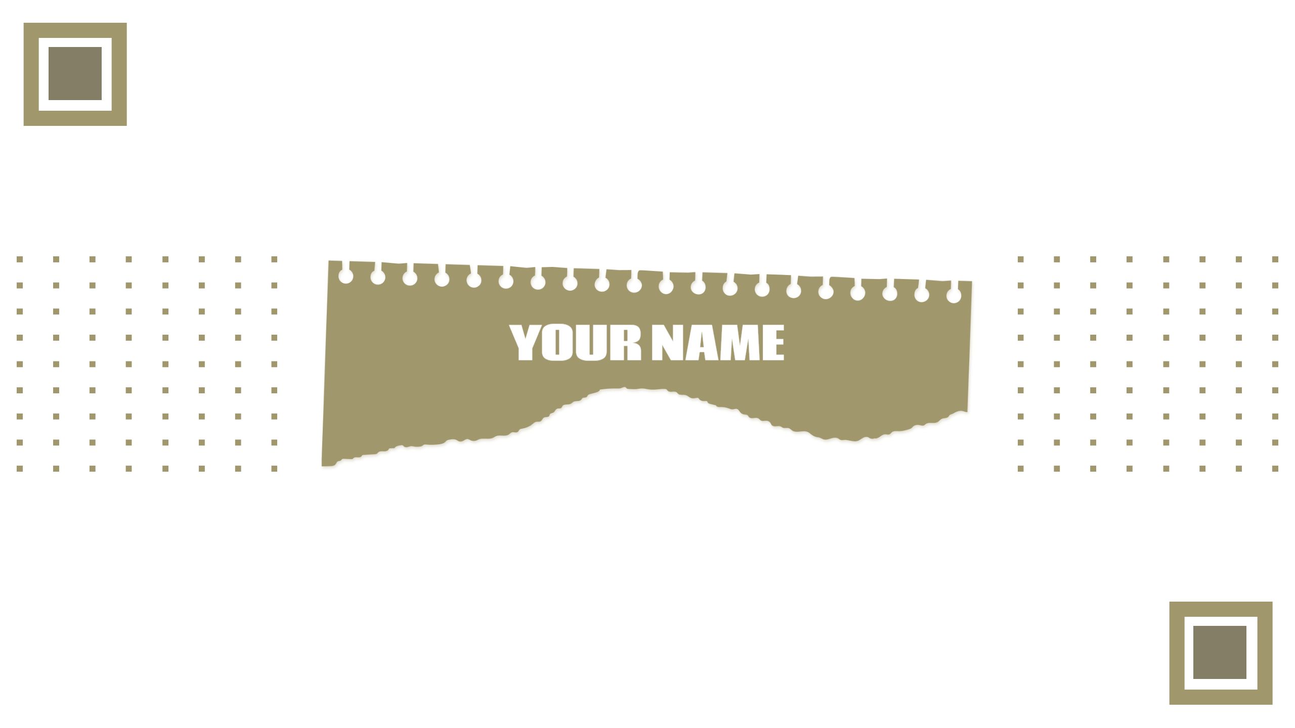 Creative Minimalist Design with Beige Accent YouTube Banner Template