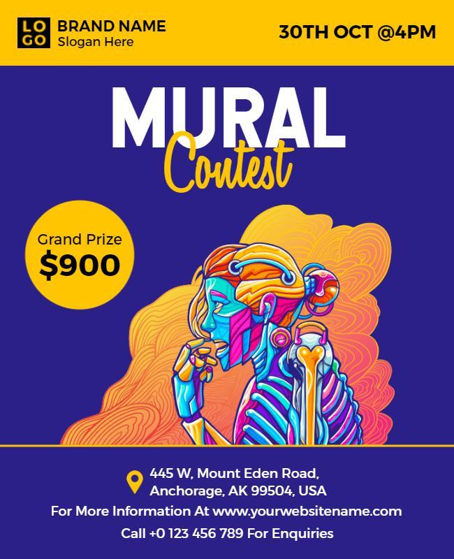 Creative Mural Art Contest Flyer Template