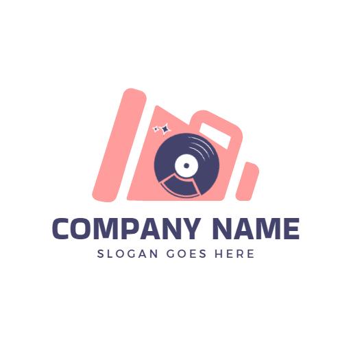 Creative Music Design Featuring Vibrant Vinyl Record Logo Template