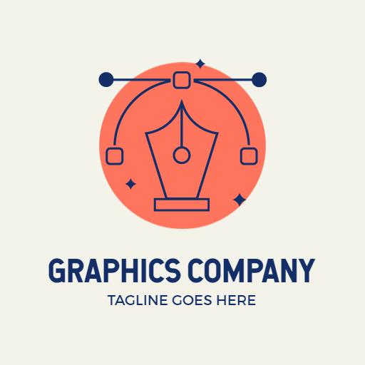 Creative Orange Design Elements for Graphic Company Logo Template