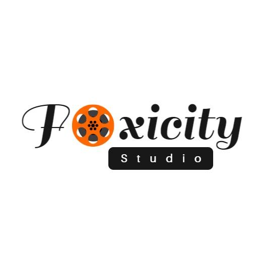 Creative Orange Film Reel Design for Entertainment Logo Template