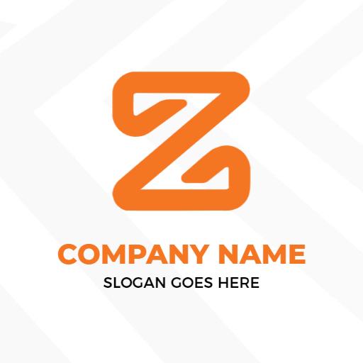 Creative Orange Z Letter Design for Branding Business Logo Template