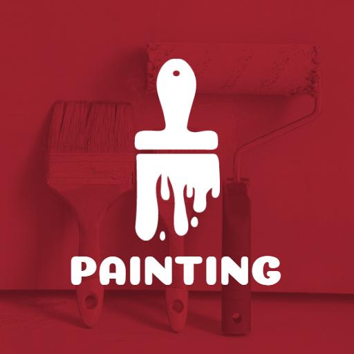Creative Paintbrush Design Illustrating Professional Painting Logo Template
