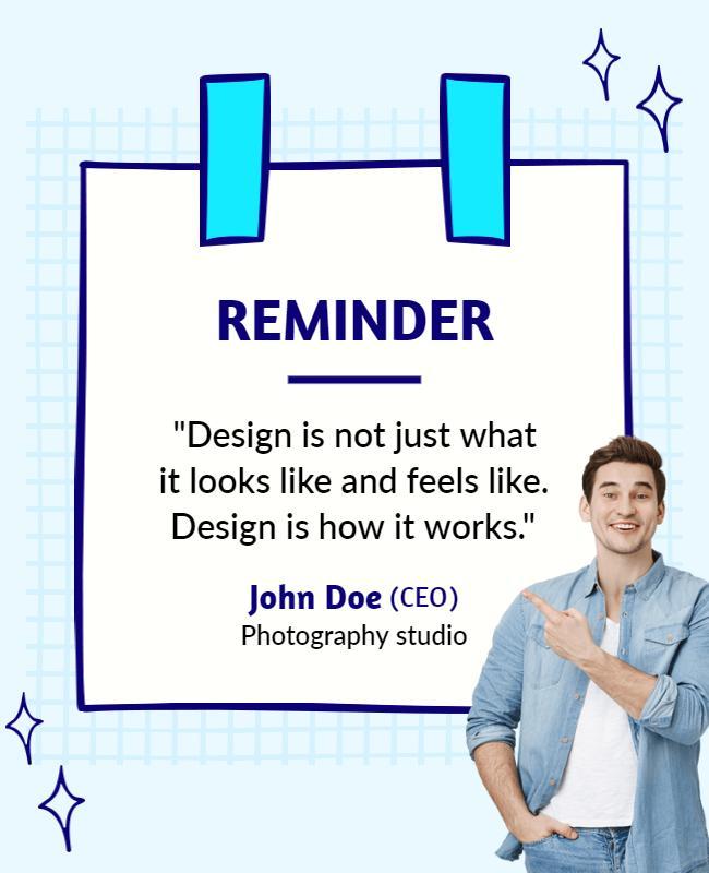 Creative Photography Studio Reminder Flyer Template