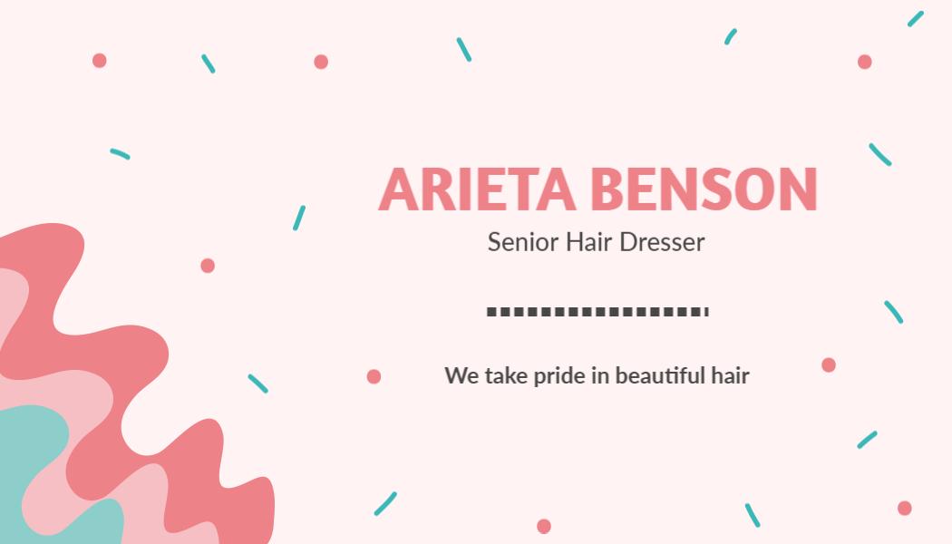 Creative Pink Abstract Makeup Artist Business Card Template