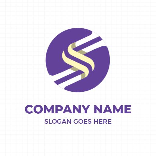 Creative Purple and Gold S Letter Design for Branding Logo Template