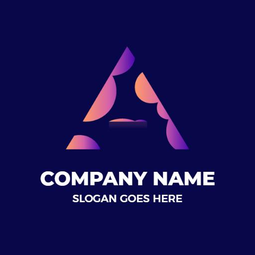 Creative Purple and Orange A Letter Design for Branding Logo Template