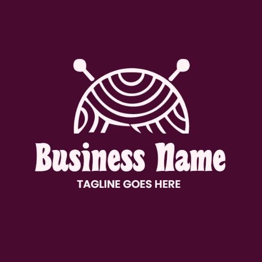 Creative Purple and White Workshop Logo for Craft Lovers Logo Template