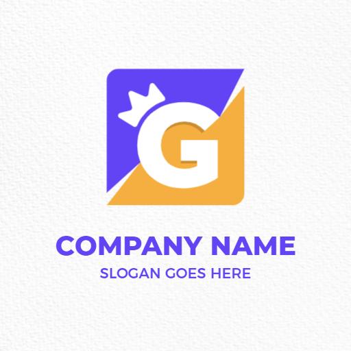 Creative Purple and Yellow G Letter Design for Branding Logo Template