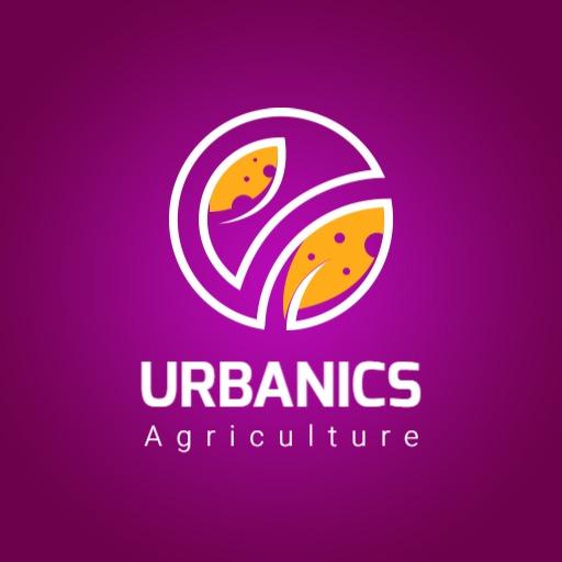 Creative Purple and Yellow Urban Agriculture Growth Logo Template