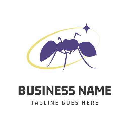 Creative Purple Ant Design Highlighting Teamwork Logo Template