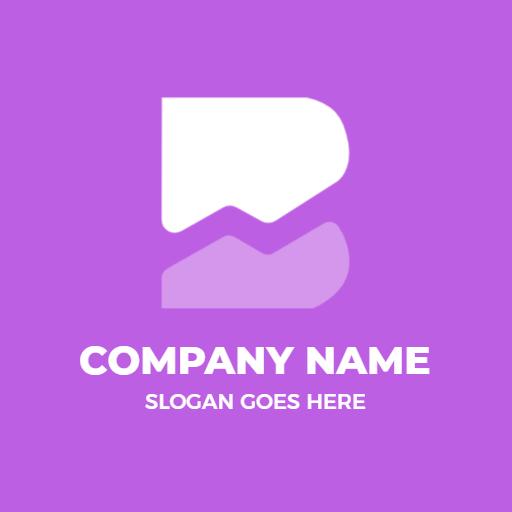 Creative Purple B Letter Design for Brand Identity Logo Template