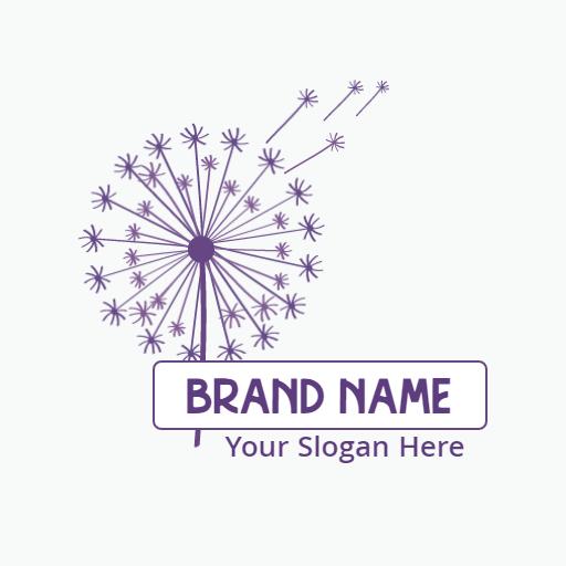 Creative Purple Dandelion Design Enhancing Business Identity Logo Template