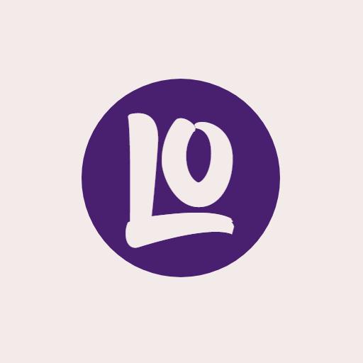 Creative Purple Monogram Design Featuring Letters Lo Logo Template