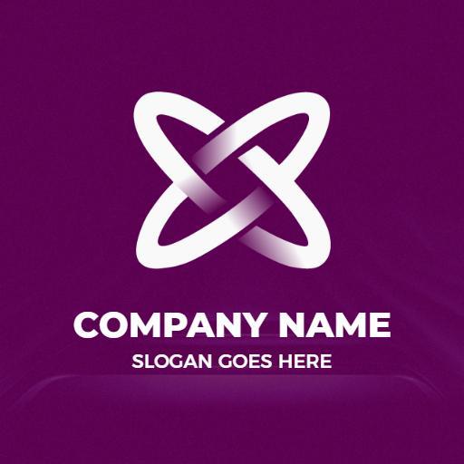 Creative Purple X Letter Design for Unique Branding Logo Template