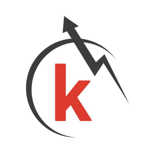 Creative Red and Black Alphabet Design Featuring Growth Graph Logo Template