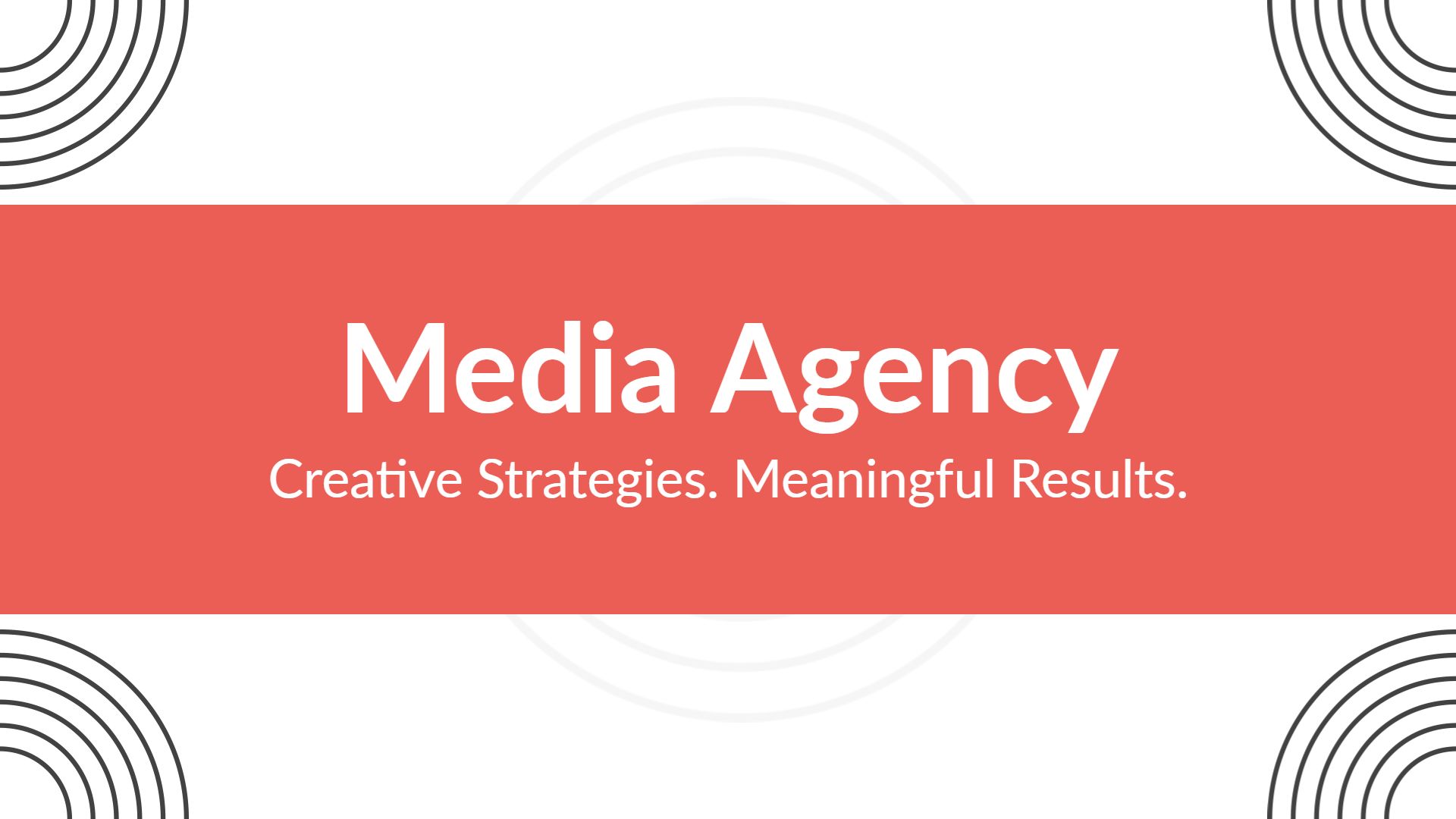 Creative Red Media Agency Advertising Solutions Presentation Template