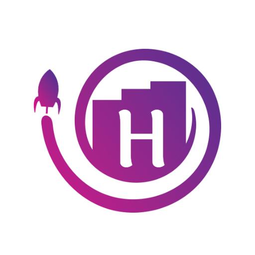 Creative Rocket Launching Design for Alphabet Communication Logo Template