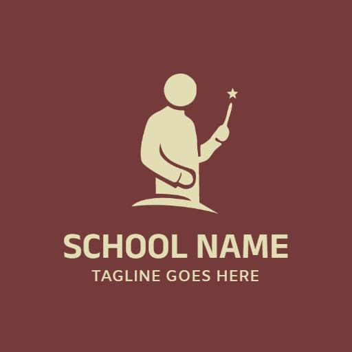 Creative School Design with a Magical Teaching Theme Logo Template
