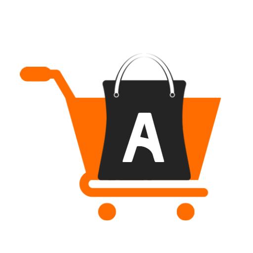 Creative Shopping Cart Design Featuring Bold Alphabet A Logo Template