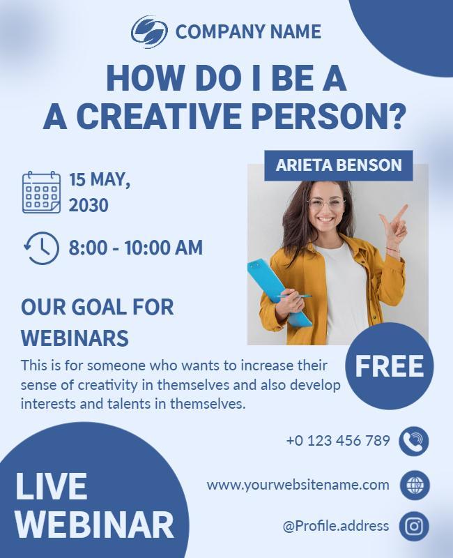 Creative Skills Development Webinar Flyer Template