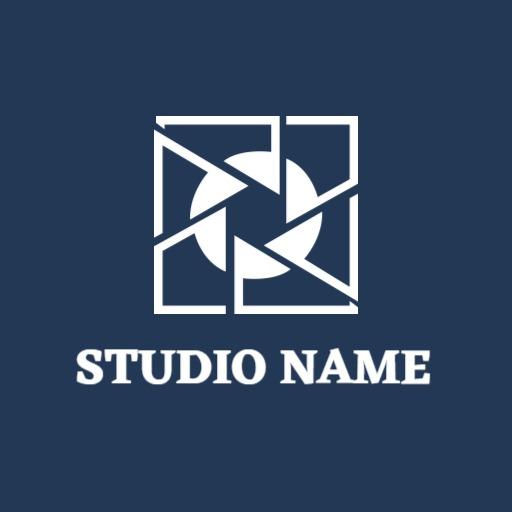 Creative Square Design Featuring Camera Elements Logo Template