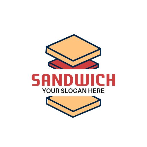 Creative Stack of Bread Emphasizing Delicious Sandwich Logo Template